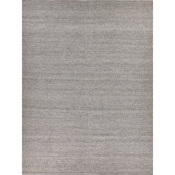 Hesse Handwoven Polyester and Cotton Silver Area Rug, 6'x9'