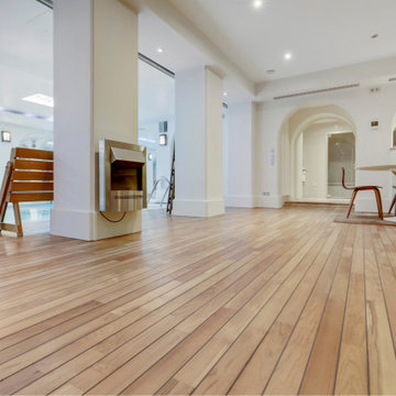 Parquet en teck pose pont de bateau piscine privée