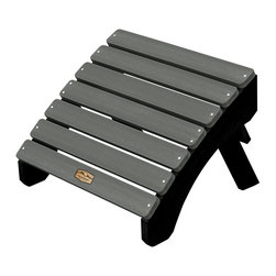 ELK OUTDOORS - The Essential Folding Ottoman, Flint (Black/Gray) - Outdoor Footstools And Ottomans