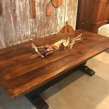 Reclaimed Wood Double Pedestal Tables