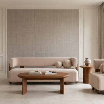 Modern Organic Living Room Featuring Solid Teak Furniture