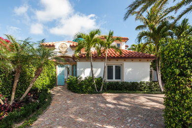 Inspiration for a mid-sized transitional front door remodel in Miami
