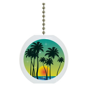 Tropical Palm Trees on Flip Flop Ceiling Fan Pull