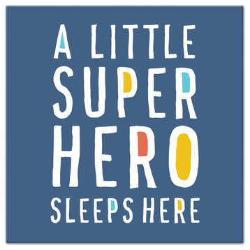 Little Super Hero 24x24 Canvas Wall Art