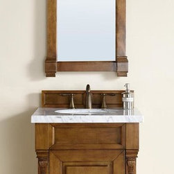 26 inch Country Oak Finish Single Sink Bathroom Vanity Optional Countertop - Bathroom Vanities And Sink Consoles