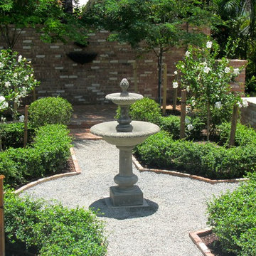 Courtyard garden with fountain
