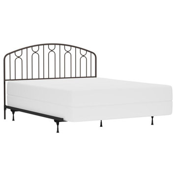 Hillsdale Furniture Riverbrooke Metal Arch Scallop Full/Queen Headboard With...