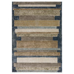 Addison Rugs - Pasco APA32 Blue 3'1" x 5' Rug - Set the stage with the Pasco collection, where modern-day designs seamlessly blend with a balanced mix of warm and cool colors. Every rug, exquisitely hand-carved, unveils detailed patterns, lending depth and charm. Bask in the luxury of the plush, heavy pile. Using 100% polypropylene and meticulously crafted in Egypt, longevity is assured. The Pasco collection encapsulates style and premium quality.