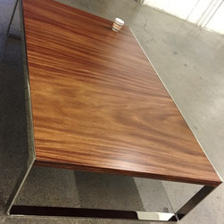 Bent chrome leg coffee table - Coffee And Accent Tables