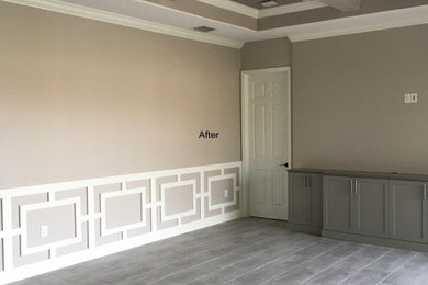 Transitional home design photo in Tampa