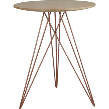 Hudson Side Table - Rose Copper, Maple