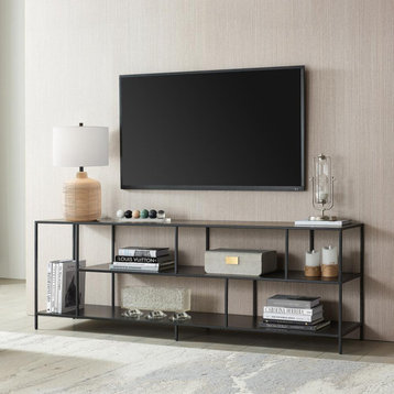Winthrop Rectangular TV Stand with Metal Shelves for TV's up to 80 in...
