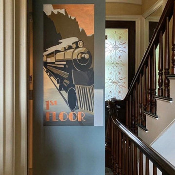 Art Deco Travel Poster Inspired Mural