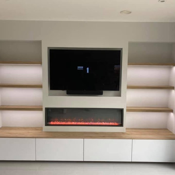 TV feature wall with Fire