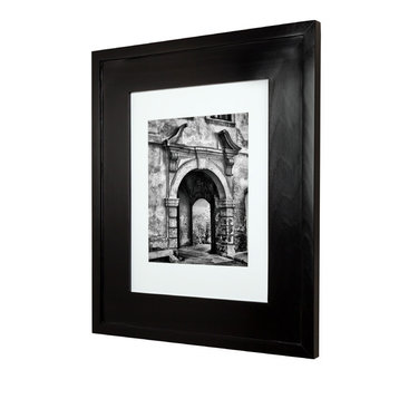 Concealed Picture Frame Medicine Cabinet, Black, 13 1/8"x16"