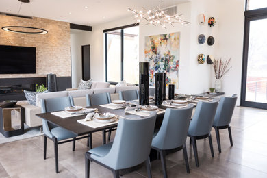 Dining room - contemporary dining room idea in Phoenix