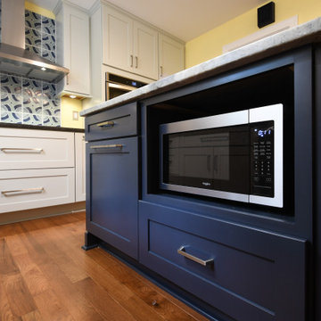 White and Blue Kitchen Design Richmond, VA