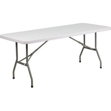 30"x72" Granite White Plastic Folding Table