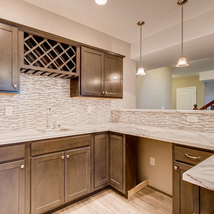 75 Beautiful Home Bar With Laminate Countertops And Glass Tile