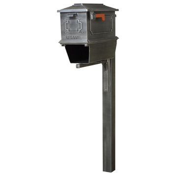 Kingtson Mailbox With Newspaper Tube and Springfield Post, Swedish Silver