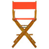24" Director's Chair With Honey Oak Frame, Orange Canvas