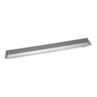 SereneDrains Linear Shower Drain Offset Outlet Square - 59