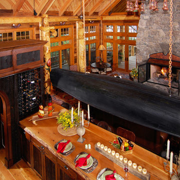 Log and Stone Timber Frame