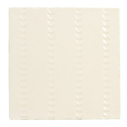 Tuileries Madeline Decorative Field in Pastis - Tile