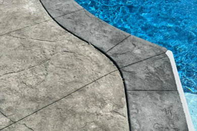 Stamped Concrete Pool Patio Installation