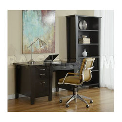 900 Series Modern 2PC Office Set (Desk and Bookcase) - Home Office Accessories