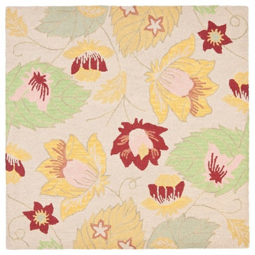 Safavieh Blossom Collection BLM786 Rug, Ivory/Multi, 6' Square