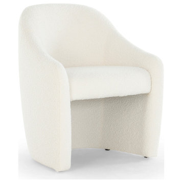 Metro Nora Dining Chair White Boucle Upholstery