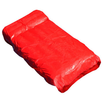 72" Red Inflatable SunSoft Swimming Pool Mattress Lounger Float