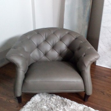 Fiona Chair - Grey Leather