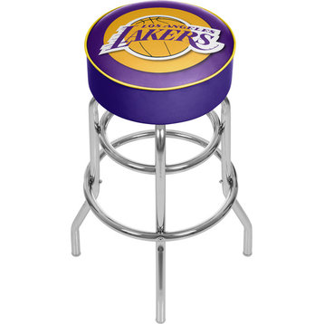 Bar Stool - Los Angeles Lakers Logo Stool with Foam Padded Seat