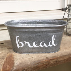 Bread Galvanized Storage Tub, White - Products
