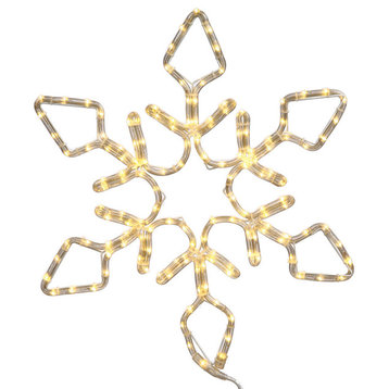 Vickerman 24" LED 130 Light Diamond Snowflake, Pure White