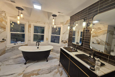 Inspiration for a contemporary bathroom remodel in DC Metro