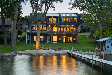 Example of a minimalist exterior home design in Minneapolis