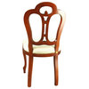 Consigned Rococo Dining Chair Italy Ivory Damask
