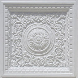 VC 02 White Matte Faux Tin Ceiling Tiles 24x24 - Ceiling Tile