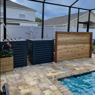 Pool deck AC cover