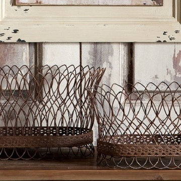 French Wire Basket, Set Of 2