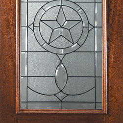 Slab Front Single Door 80 Wood Mahogany Travis 2 Panel Arch Lite - Front Doors