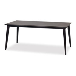 Black Stained Jutland Solid European Beechwood 180 x 90cm Dining Table by Mads J - Dining Tables