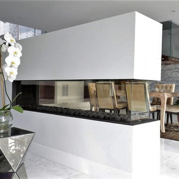 Flare Room Definer – Peninsula Linear Fireplaces