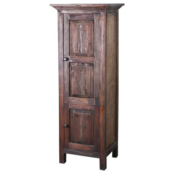 Sunset Trading Cottage Tall 2-Door Wood Storage Cabinet in Raftwood Brown Wood