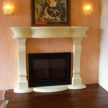 Fireplace / Mantels / Cast Stone Mantels / Limestone Mantel