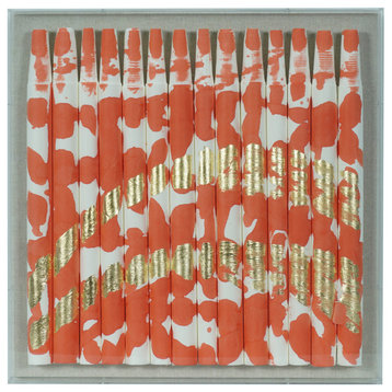 Color Splash on Xuan Paper Shadow Box Wall Décor (Red)