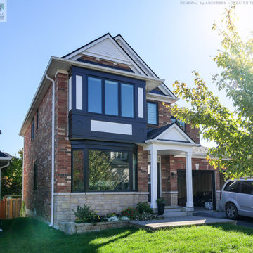 New Black Windows in Terrific Brick Home - Renewal by Andersen Greater Toronto,